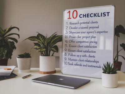 Quelle checklist en 10 points pour décrocher un contrat corporate à 100k pour votre agence