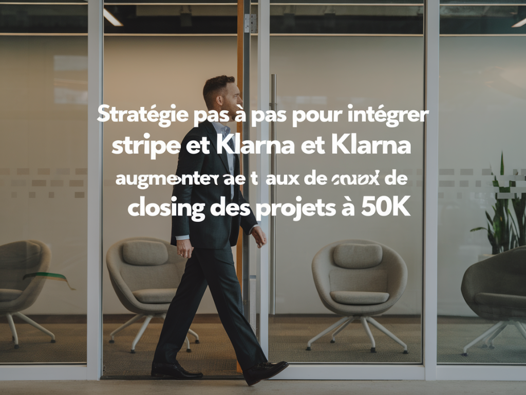 Stratégie pas à pas pour intégrer stripe et klarna et augmenter le taux de closing des projets à 50k