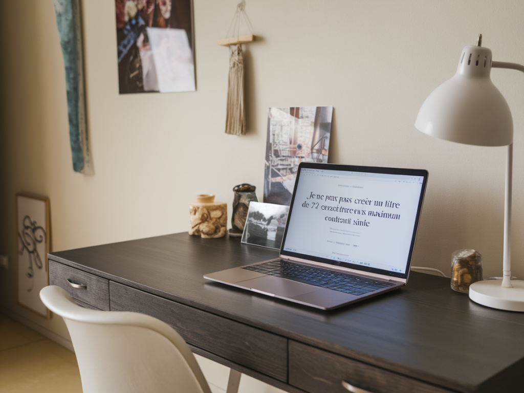 Je ne peux pas créer un titre de 72 caractères maximum contenant simulta